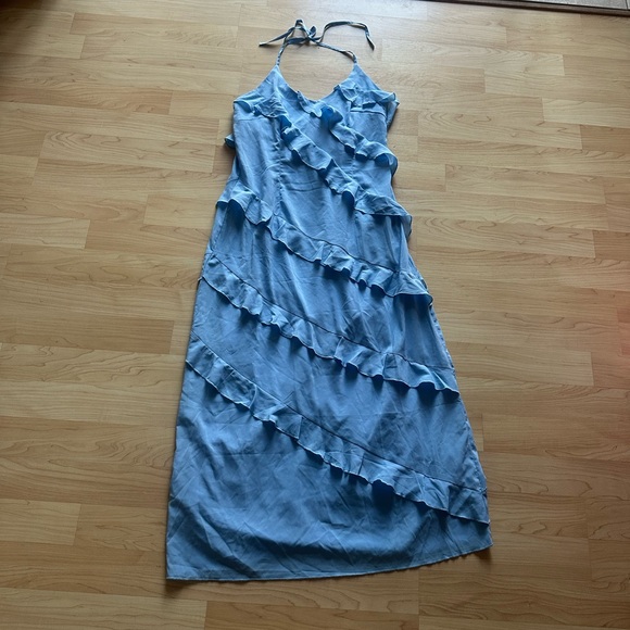 Blue Ruffle Dress - Picture 3 of 4